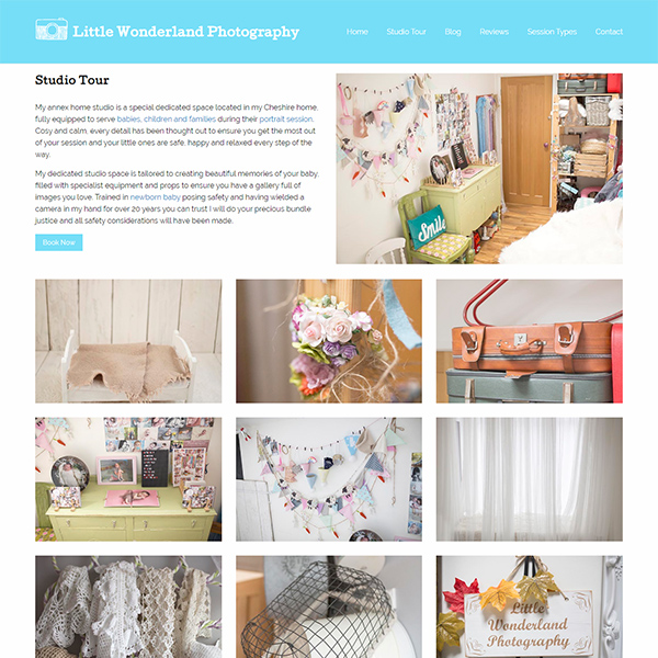 Little Wonderland Photography website by FroggaByte