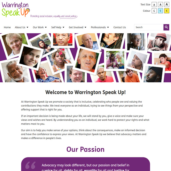Warrington Speak Up website by FroggaByte